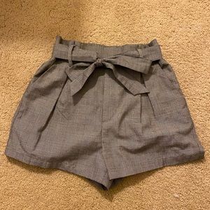 Forever21 plaid paper bag shorts